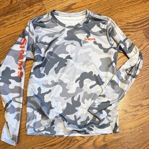 Simms Gray Camo Performance Shirt
